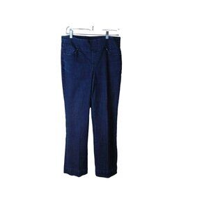 denim & Company Pull on stretch Straight Leg Jeans Women Sz 8 Blue